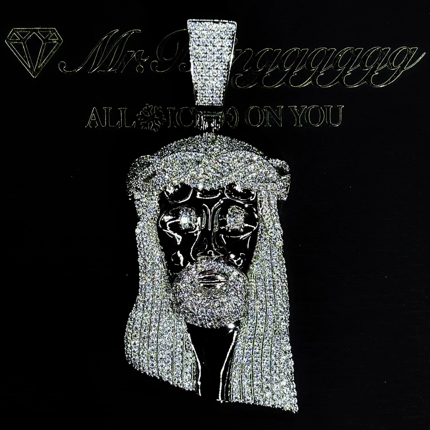 Mr.Blingggggg欧美嘻哈珠宝 Rapper同款镶钻百搭经典头像说唱吊坠