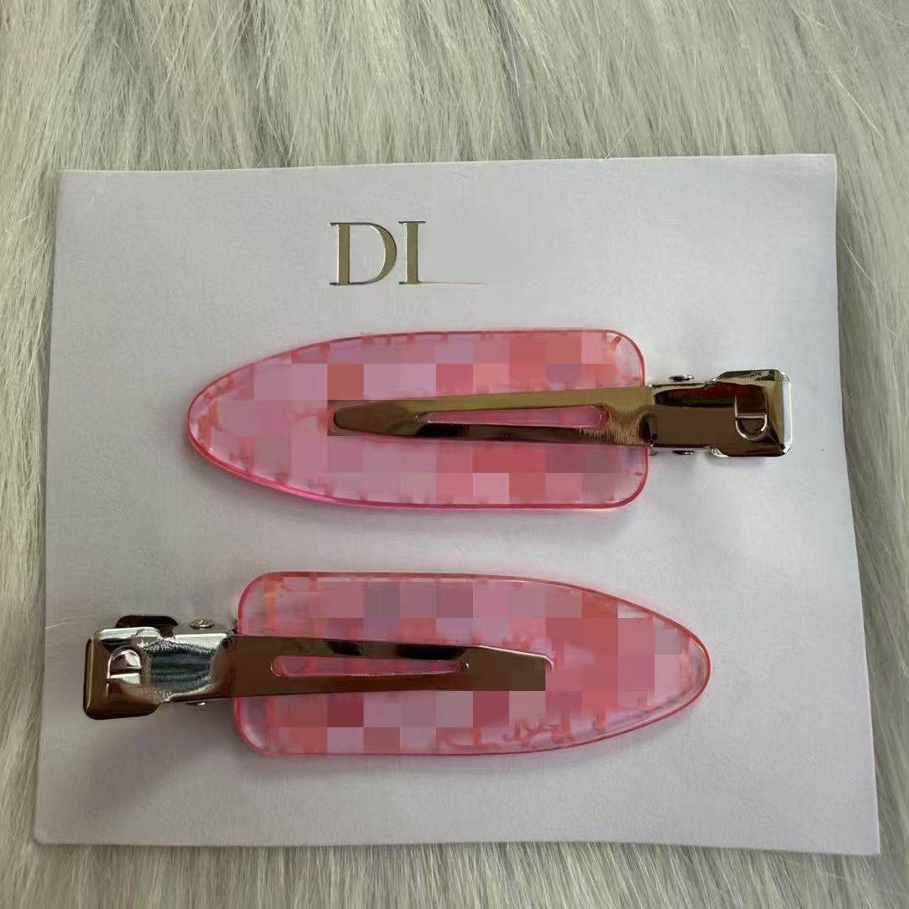 Dijia 5674 Seamless Hair Clip Tungsten Alloy Letter Ins-Style Pink Hairpin Beauty Gift Foto QC de 1688 na Qualit.ly