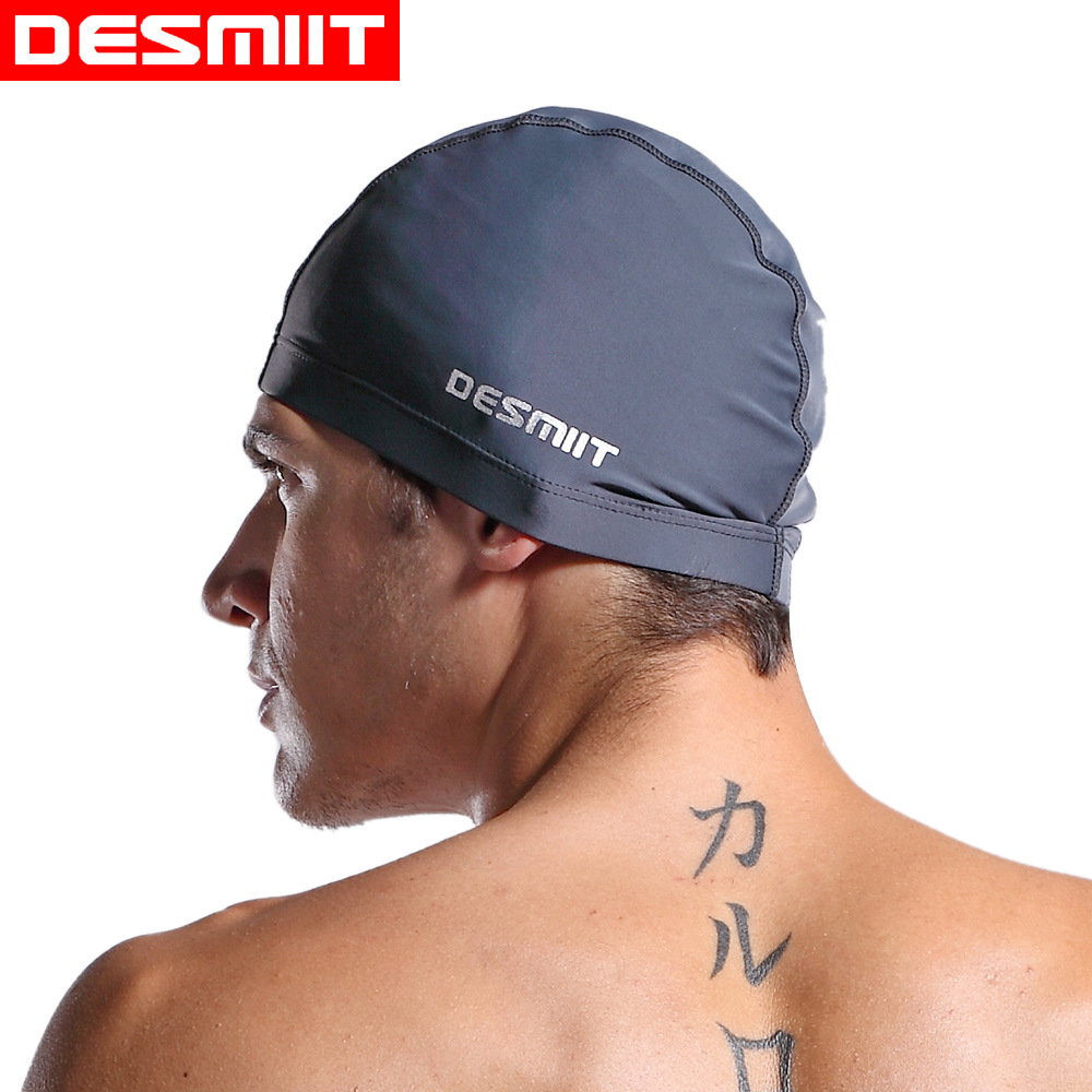 Wholesale supply desmiit men's swimming cap solid color swimming cap nylon swimming cap hot selling explosion swimming cap S901