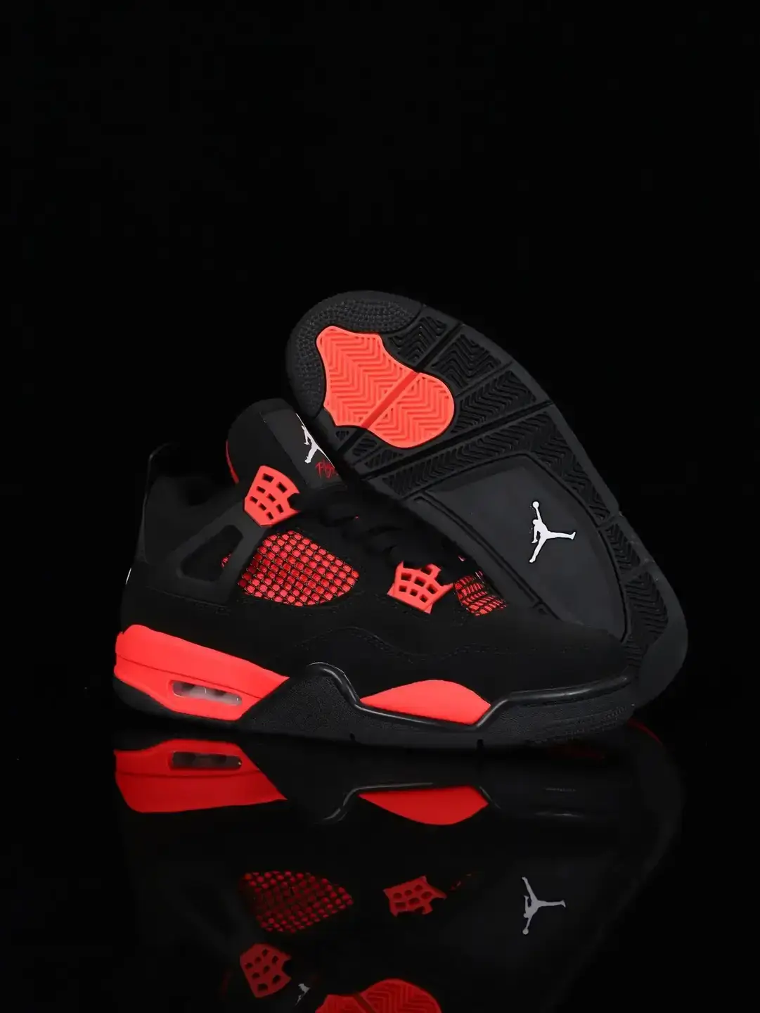 Jordan 4 Retro Black Bright Crimson