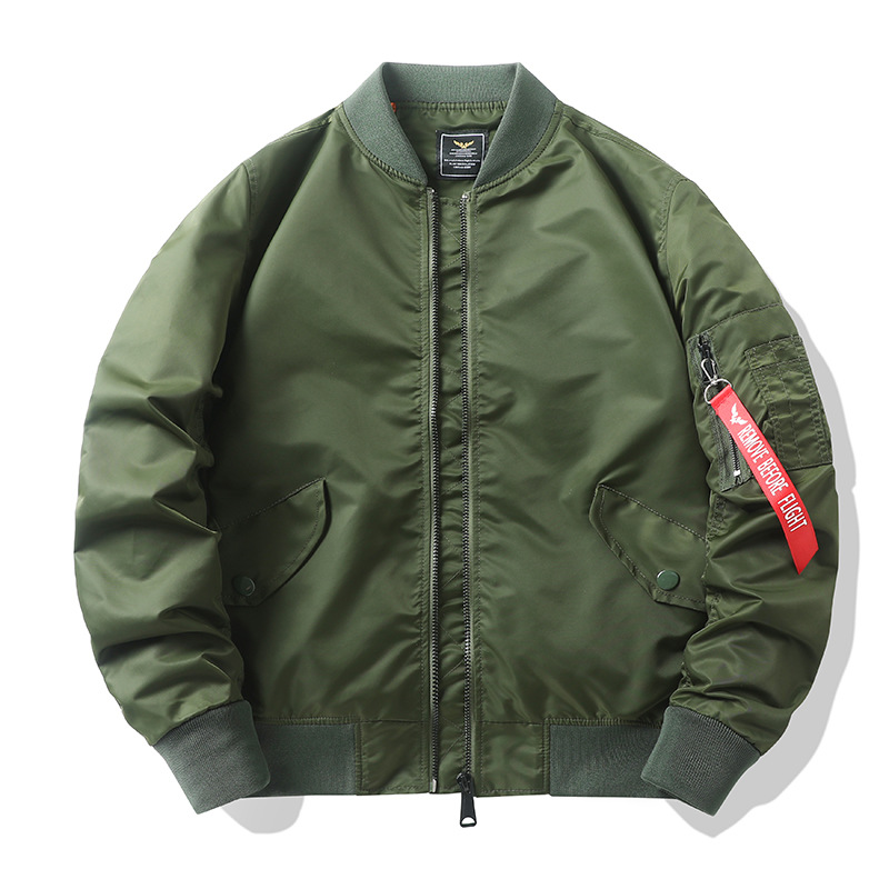 American Air MA1 Bomber Jacket School Uniform Military Jacket Retro Autumn and Winter Tooling Baseball Suit Men's Fashion