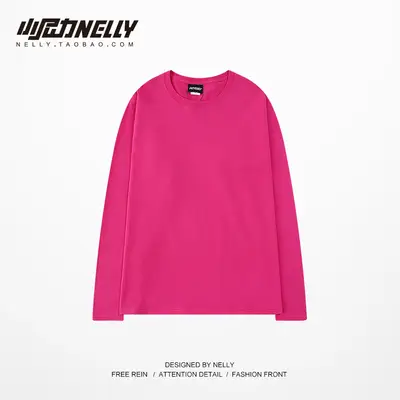 Heavyweight Long-Sleeve T-Shirt, Unisex, Pure Cotton, Thick, Loose, Solid Color, White, Spring and Autumn Sweatshirt, Japanese Style, Crew Neck, Base Layer Shirt, Bf