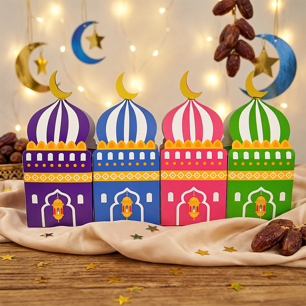 New Mosque Gift Packaging Box Middle East New Year Party Decoration Wedding Candy Box Moon Festival Creative Gift Box Wholesale