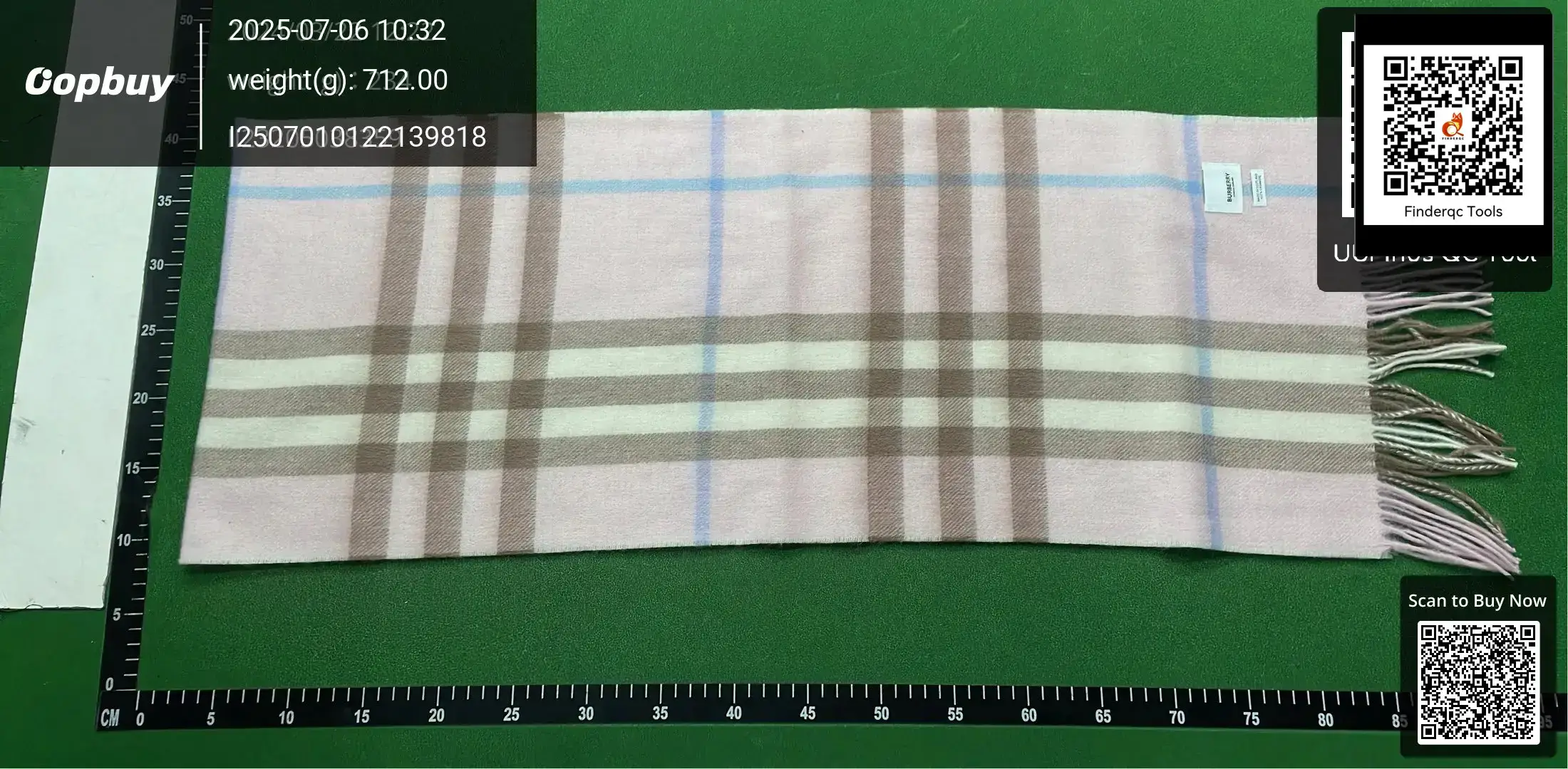 Burberry Check Scarf Pink