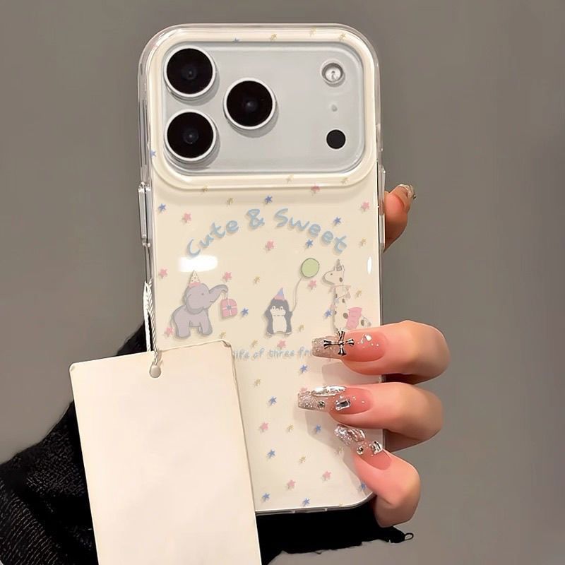 Suitable for Apple 17Promax Mobile Phone Case 14 15 1615Pro17 Stereo Relief Full-Cover Light Luxury Style