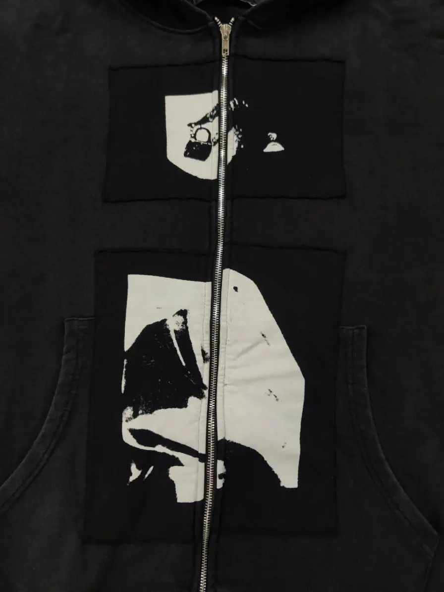 Enfants Riches Deporimes ERD Madonna girl patchwork zip-up hoodie