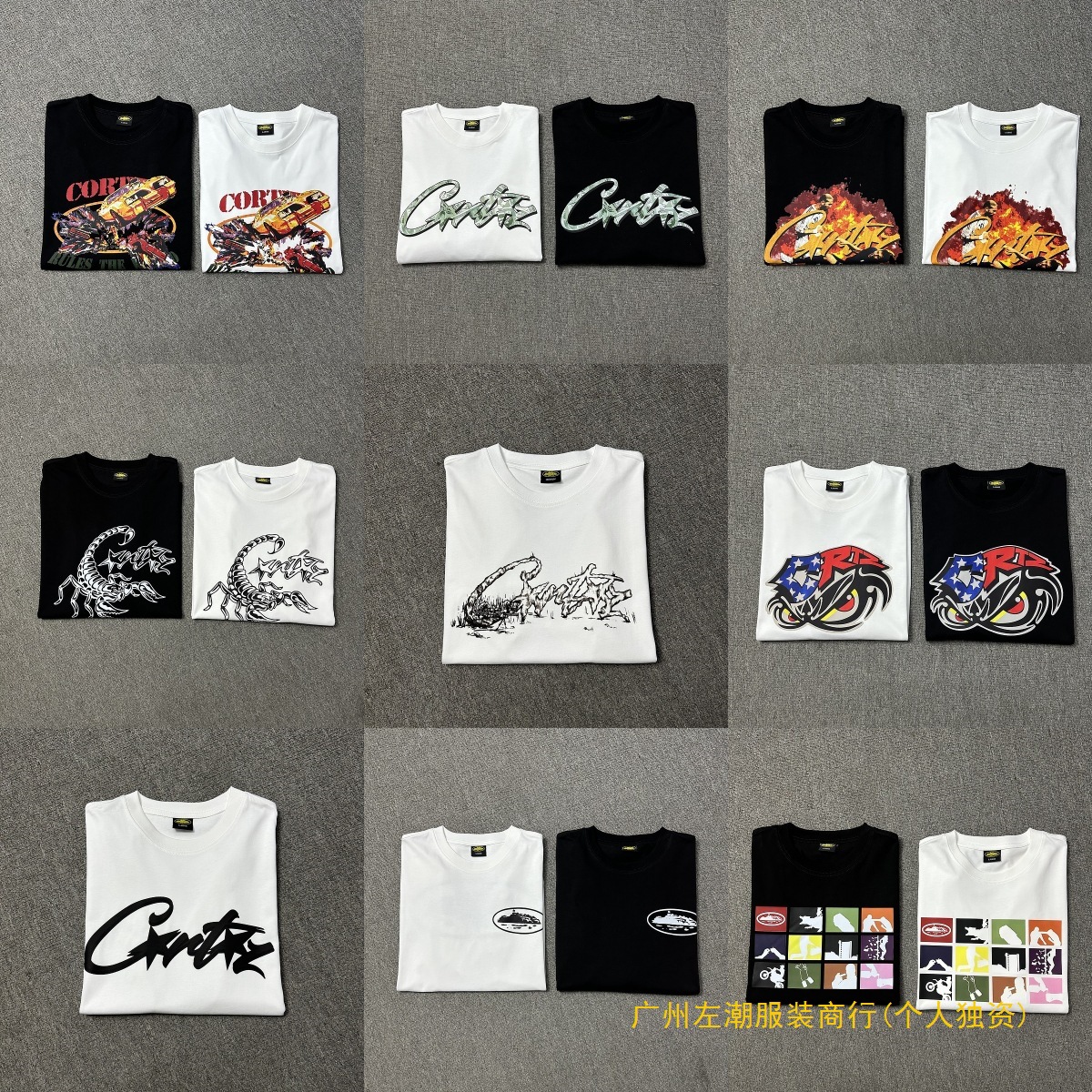 2025 New Cortiez Short-Sleeved Alcatraz T-Shirt Letter Sao Paulo Limited Round Neck American Casual Loose Half-Sleeve