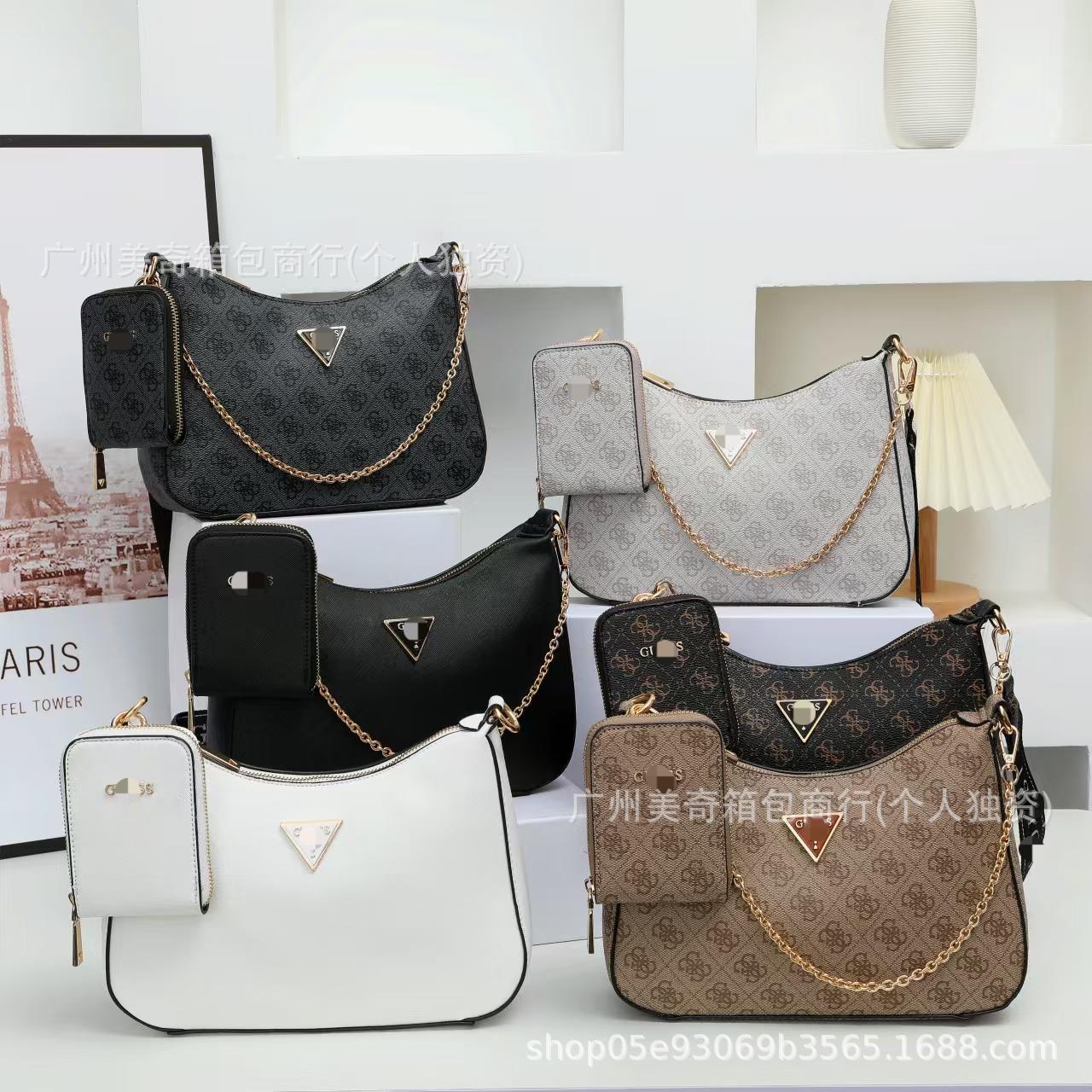 GS Guess Home Foreign Trade European and American Simple Joker 2024 New Printed Solid Color Chain Single Shoulder Crossbody Bag QC-foto från 1688 på Qualit.ly