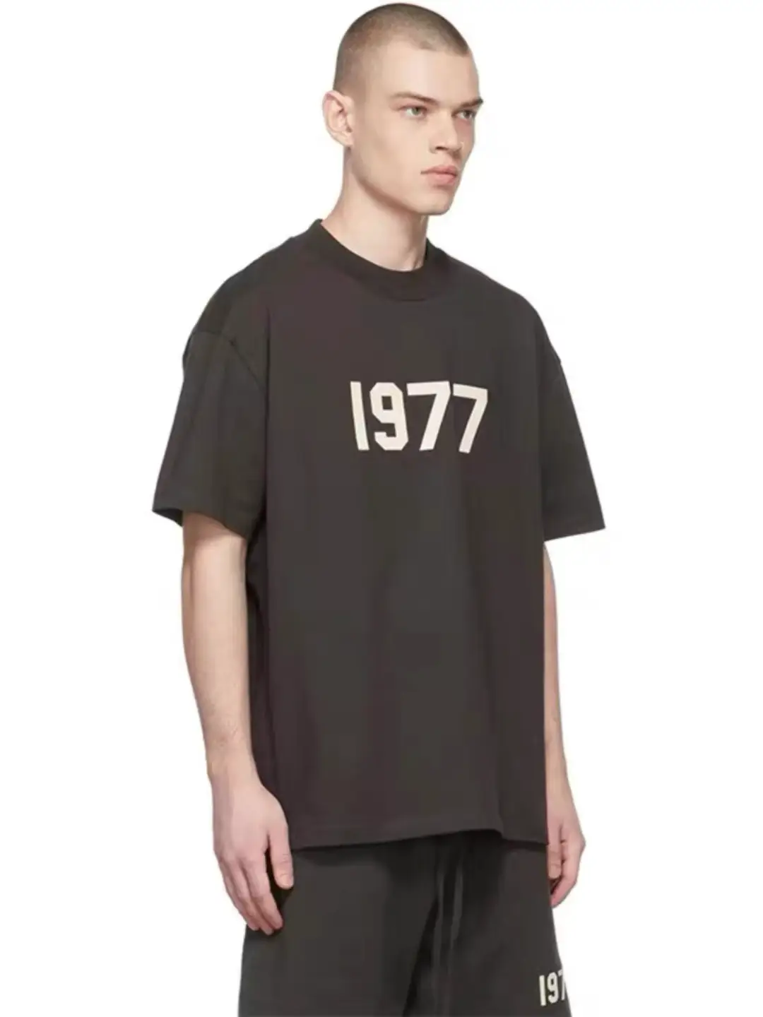 Official Flagship Store Essentials Double Line Fog1977 Short Sleeve American Casual T-shirt Men and Women Trendy Brand Summer