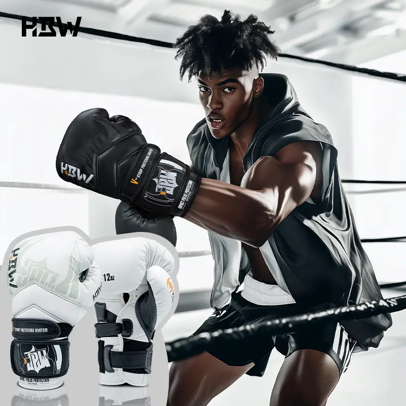 Hbw European Muay Thai Wrist Magnetic King V Actual Combat Gloves Boxing Muay Thai Fighting Actual Combat Adult Boxing Gloves