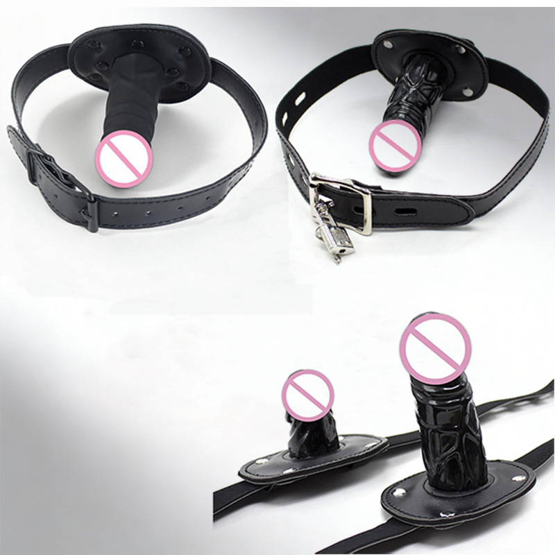 Female Masturbation Apparatus Spot Mouth Plug Black Silicone Phallic Flail Ring Long-term Large Small Sex Toy Female