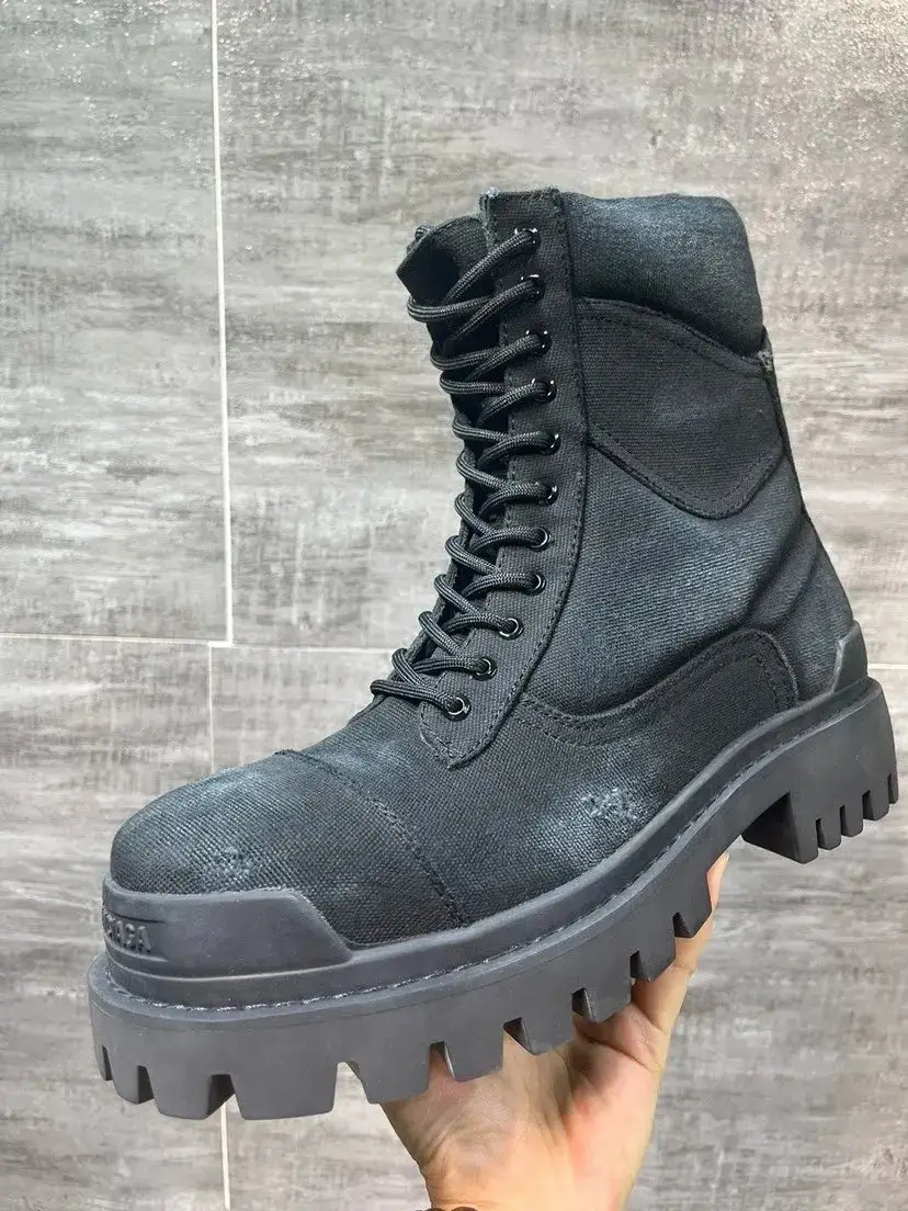 Balenciaga Cargo Boots Black