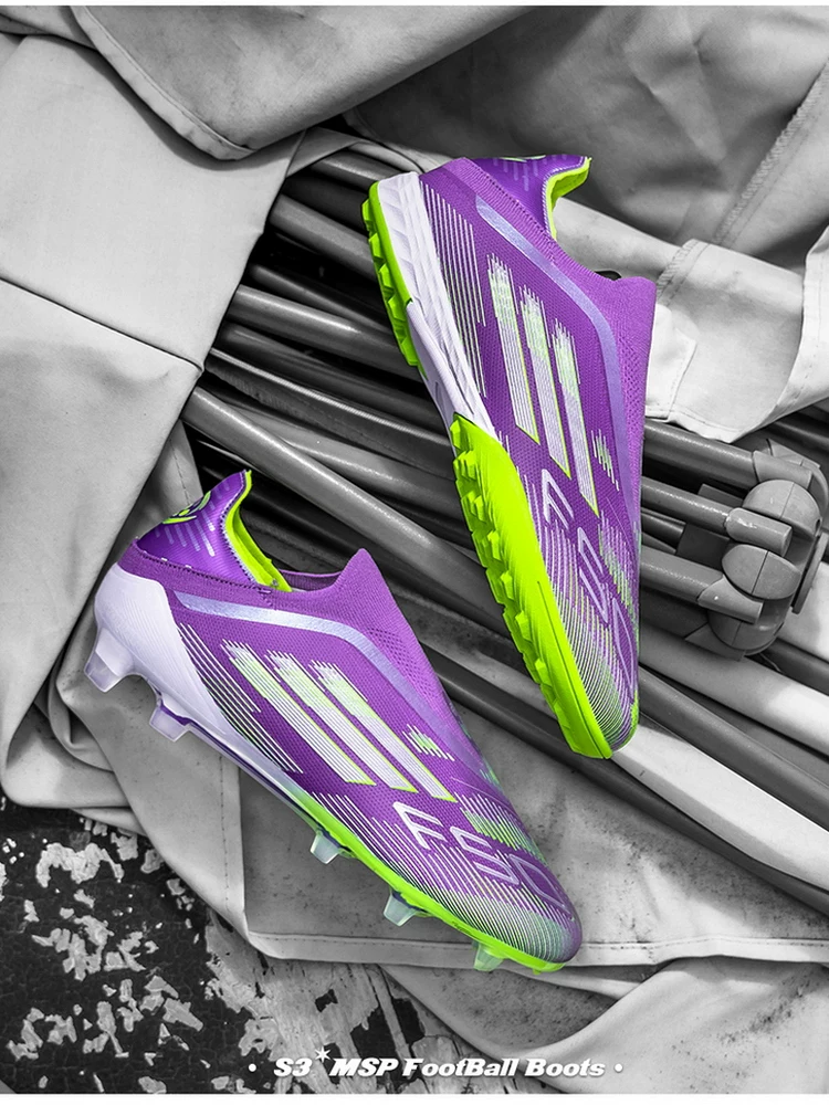 Yamal F50 Football Shoes for Men Fg+Tf Without Laces, Long Spikes, Broken Spikes, Short Spikes, Competition, Kidsren's Student Training Shoes Foto QC de TAOBAO na Qualit.ly