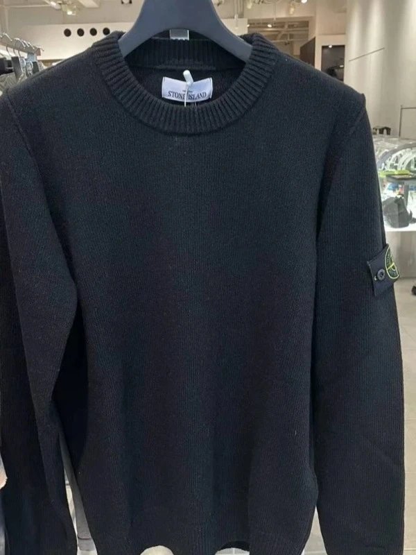 Cross-border STON stone European and American fashion brand basic style compass armband round neck pullover knitted unisex couple sweater