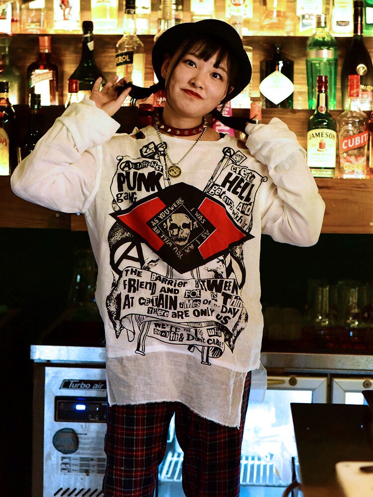 Counterattack Fb Punk Muslin Shirt for Men and Women Punk Gauze Long-Sleeved Loose Retro Restraints Vintage