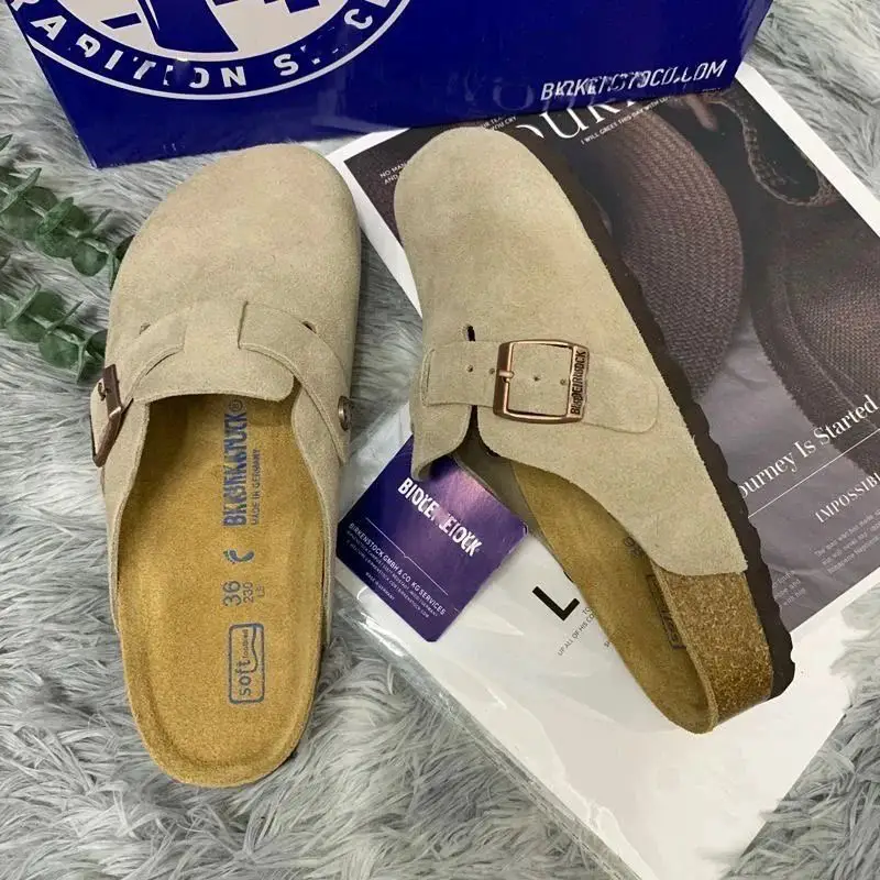 WONG-BK5.0 Cowhide slippers