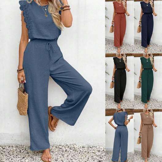 Fashionable and Unique Street-Style Casual Sleeveless Jumpsuit 2025 Summer New Model Southeast Asia, Europe and America Cross-Border