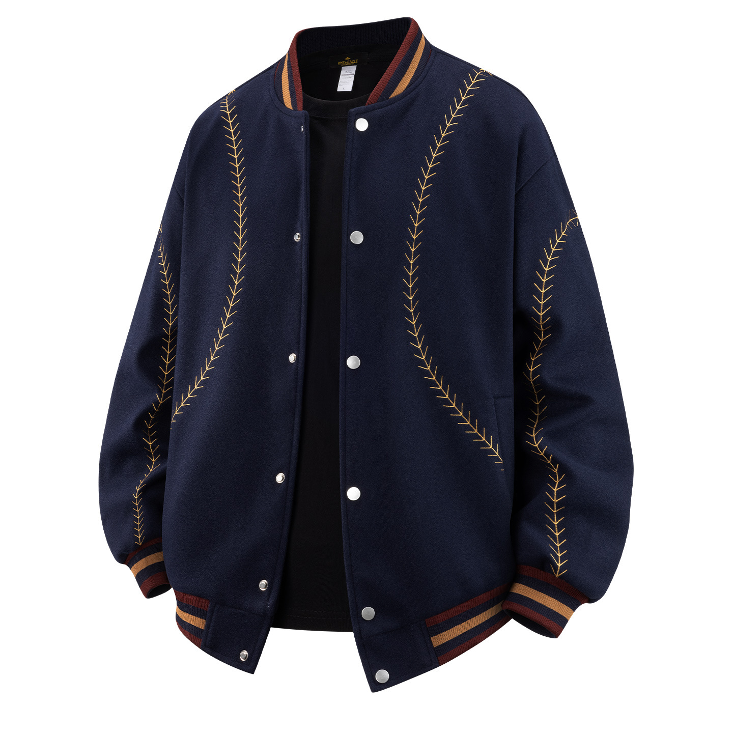 American-Style Trendy Baseball Sweatshirt for Men and Women, Couple's Outfit, Spring and Autumn, Cool Casual Loose Woolen Thin Jacket