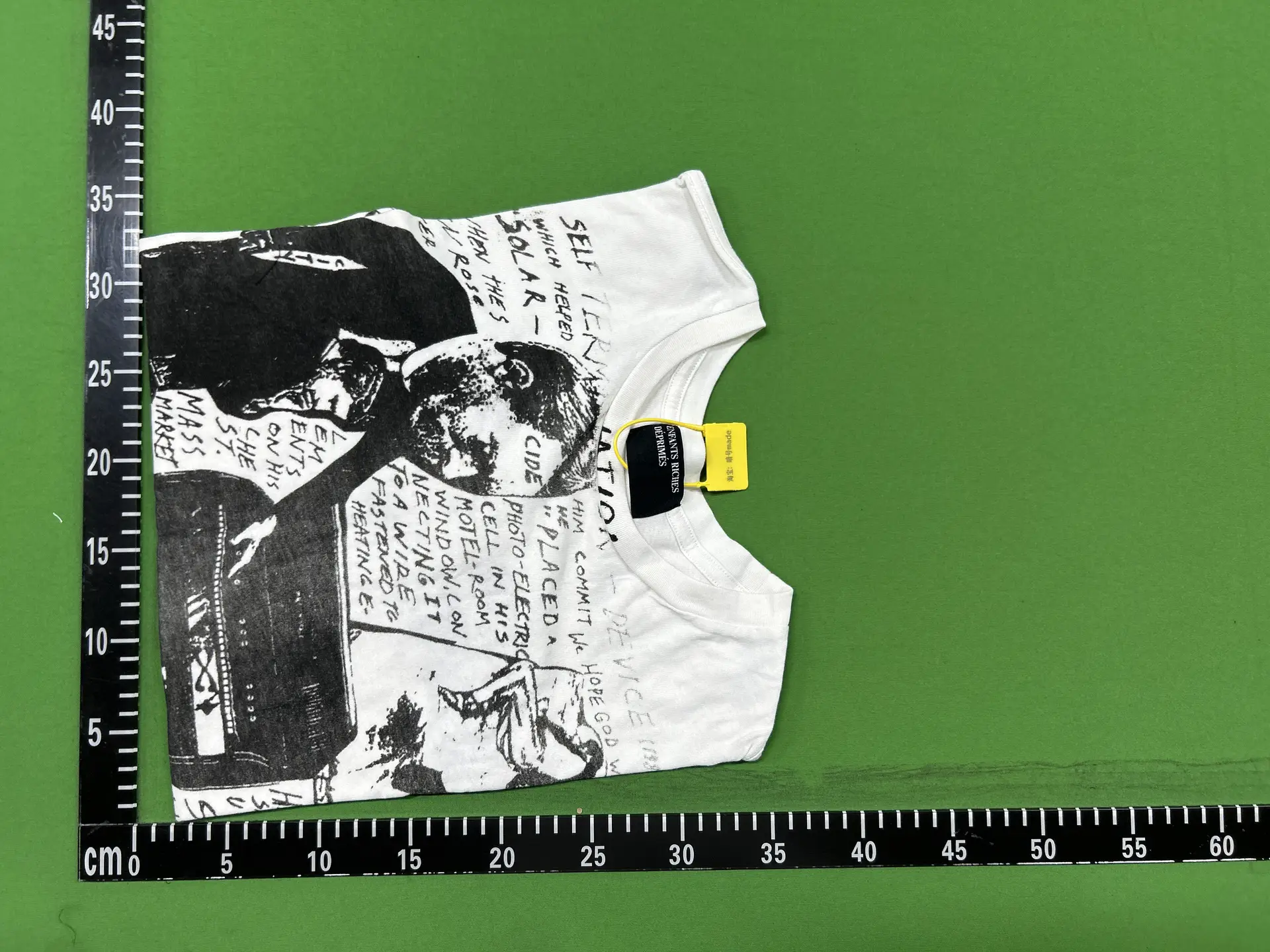 Rose's Same Style Erd25Ss Seoul Limited Edition Melancholic Rich Second-Generation "Self-Termination" Washed Print Short-Sleeve Shirt