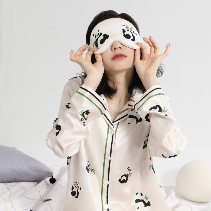 Cross-Border Sleep Mask, Light-Blocking Sleep, Zero Pressure, Silk Eye Mask, Printed Eye Mask, Cute Sleeping Eye Mask