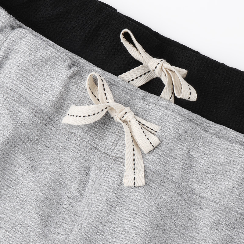 270g heavy Japanese gray waffle shorts solid color quick-drying men's and women's summer elastic waist sports shorts fashion