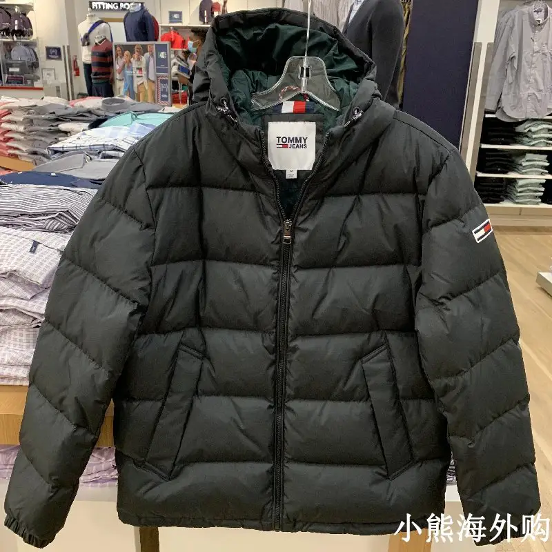正品代购汤米 TOMMY HILFIGER 男装保暖连帽夹克加厚防风棉衣外套
