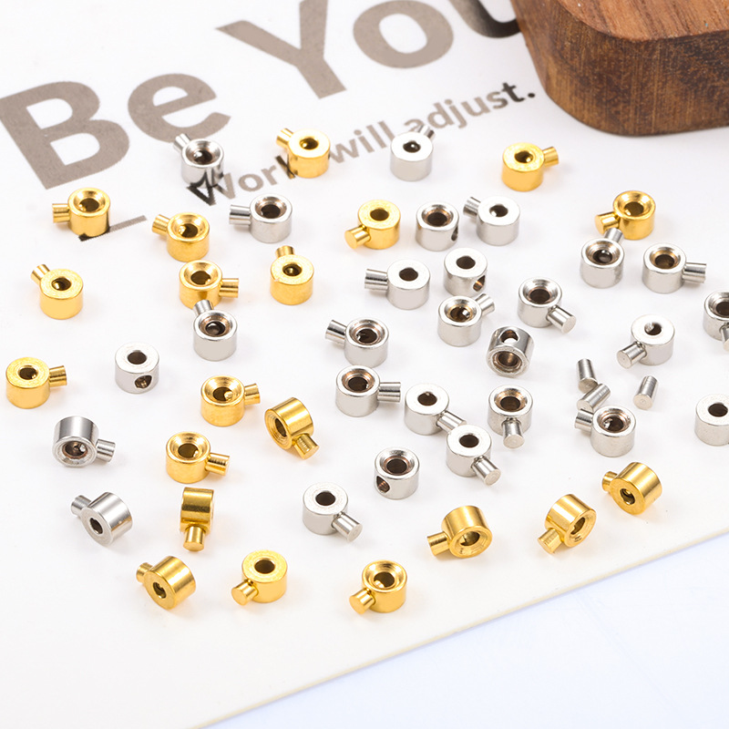 Stainless steel positioning bead pressure cooker buckle diy accessories wire wire clamp bead fixed buckle necklace bracelet closing buckle