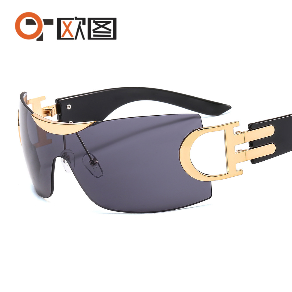 Y2g sports one-piece frameless new European and American ins sunglasses cross-border Amazon personalized men's and women's sunglasses YK540