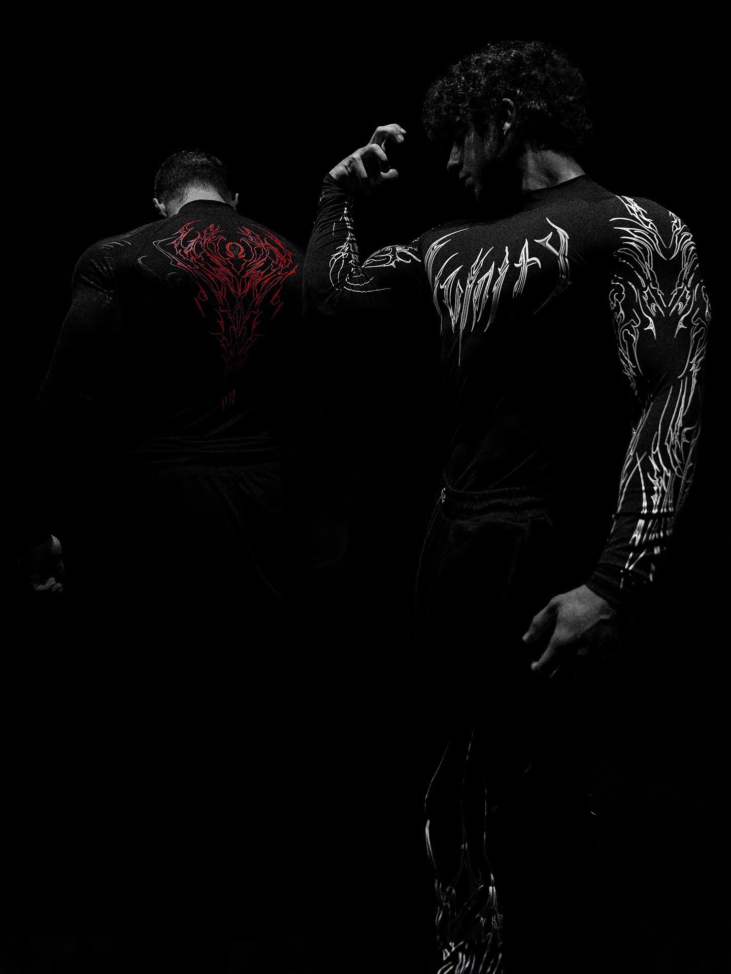 Breathedivinity American Trendy Brand Dark Style Sports Fitness Men's Long-Sleeved Quick-Drying Breathable Top