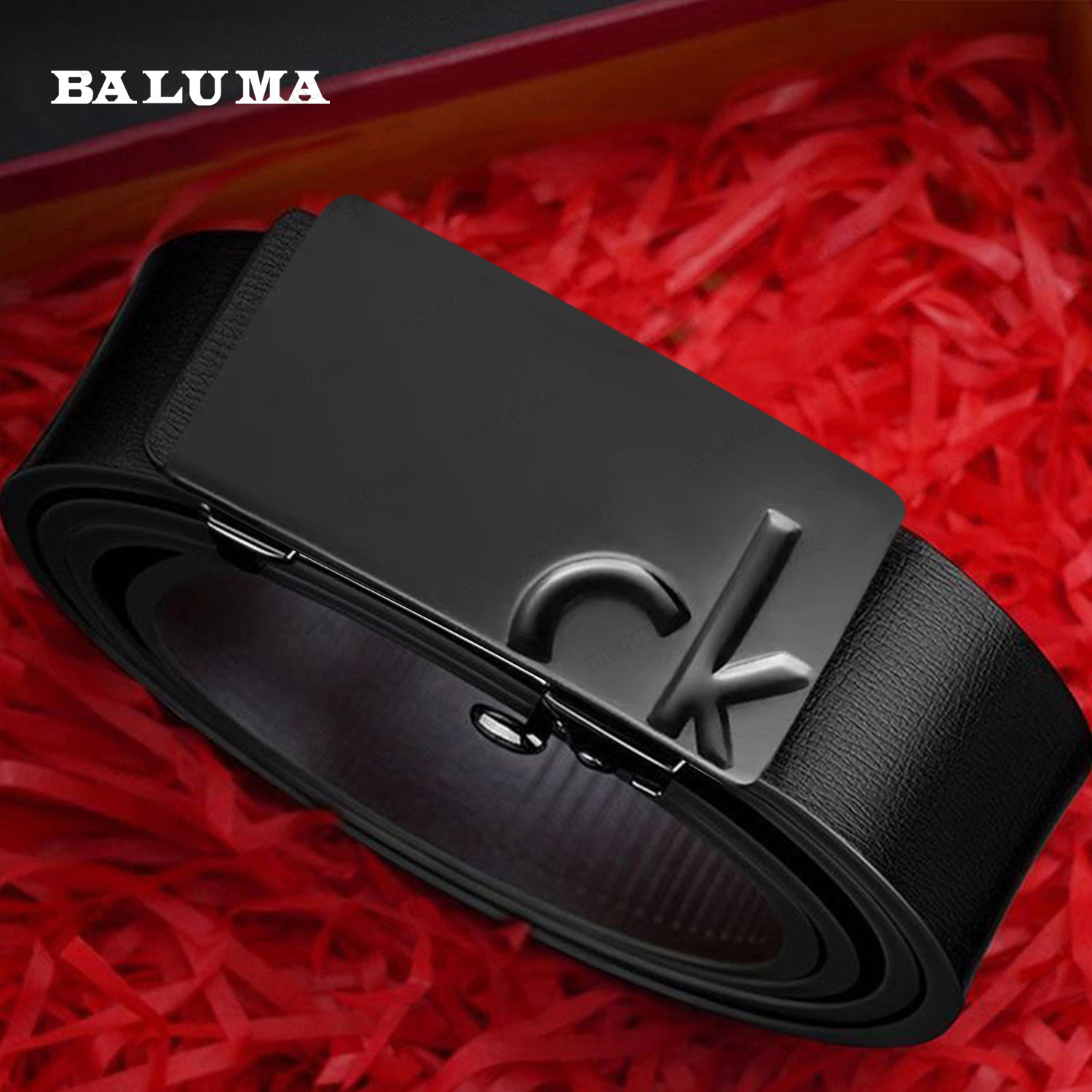 Hot-Selling Men's Leather Belt with Automatic Buckle, Suitable for Young and Middle-Aged Men, Business Casual Genuine Leather Belt QC-foto från 1688 på Qualit.ly