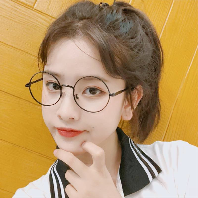 Metal fashion glasses frame Harajuku retro glasses frame 702 round frame plain glasses trendy personalized frame glasses