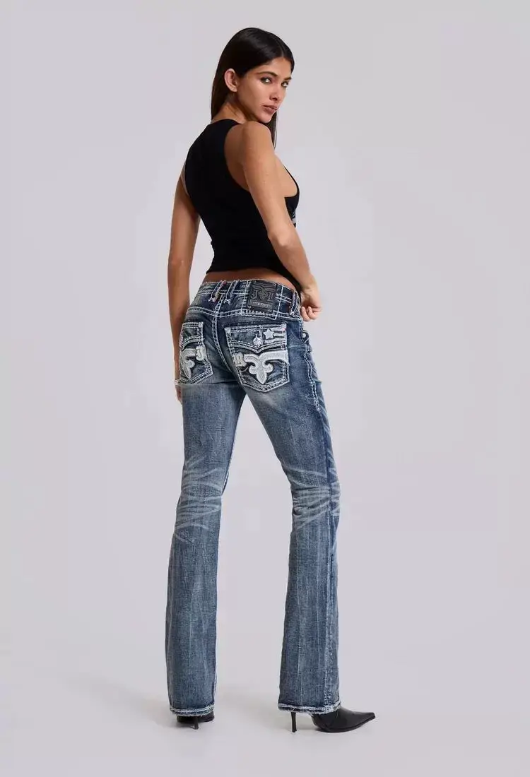 (Late An 'An) Now Jaded London x Rock survival Heavy Industry Embroider Rhinestone Denim pants