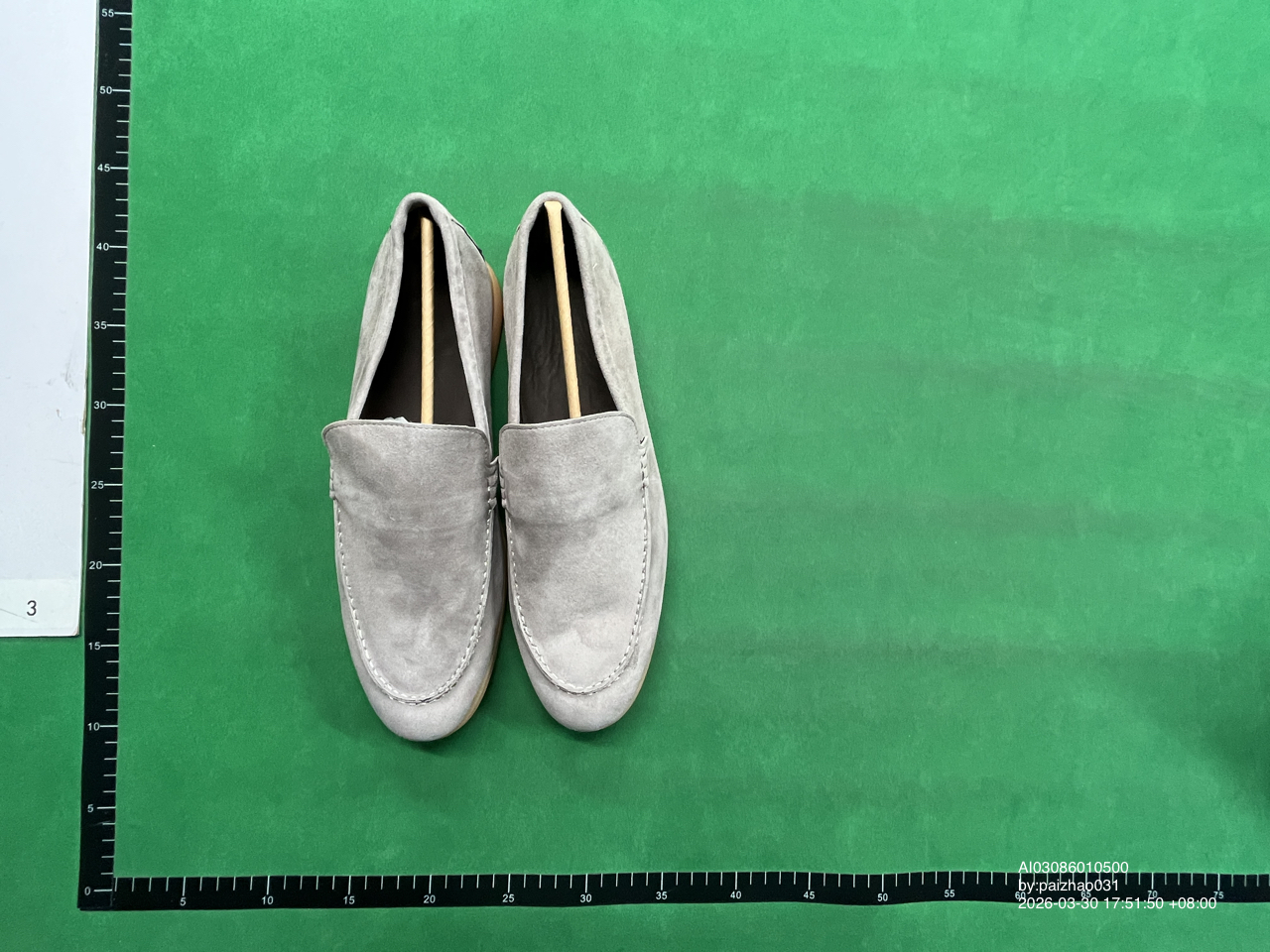 Men's Sheepskin Leather Slip-On Business Casual Loafers Grey QC