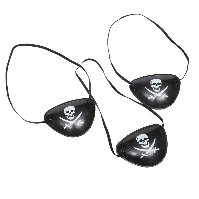New Halloween Single Eye Patch Pirate Eye Patch Cyclops Skull Pirate Toy Eye Patch Costume Props