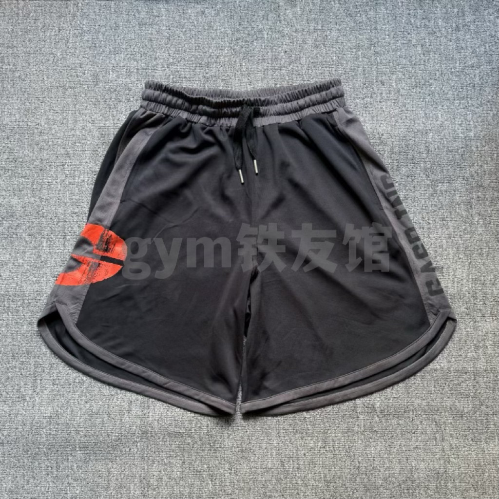 Gasp Mesh Shorts Peerless Red Flame Men's Breathable Quick-Drying Ultra-Loose American Sports Fitness Large Size Shorts