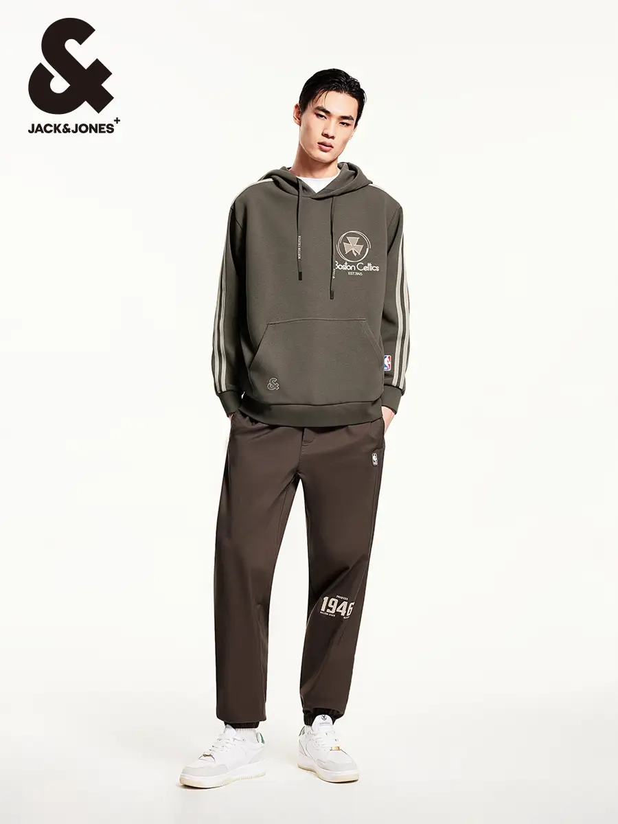 Jack Jones Men's Nba Joint Style Spring New arrival Celtics Embroider letter Offset Printed Hooded Sweatshirt