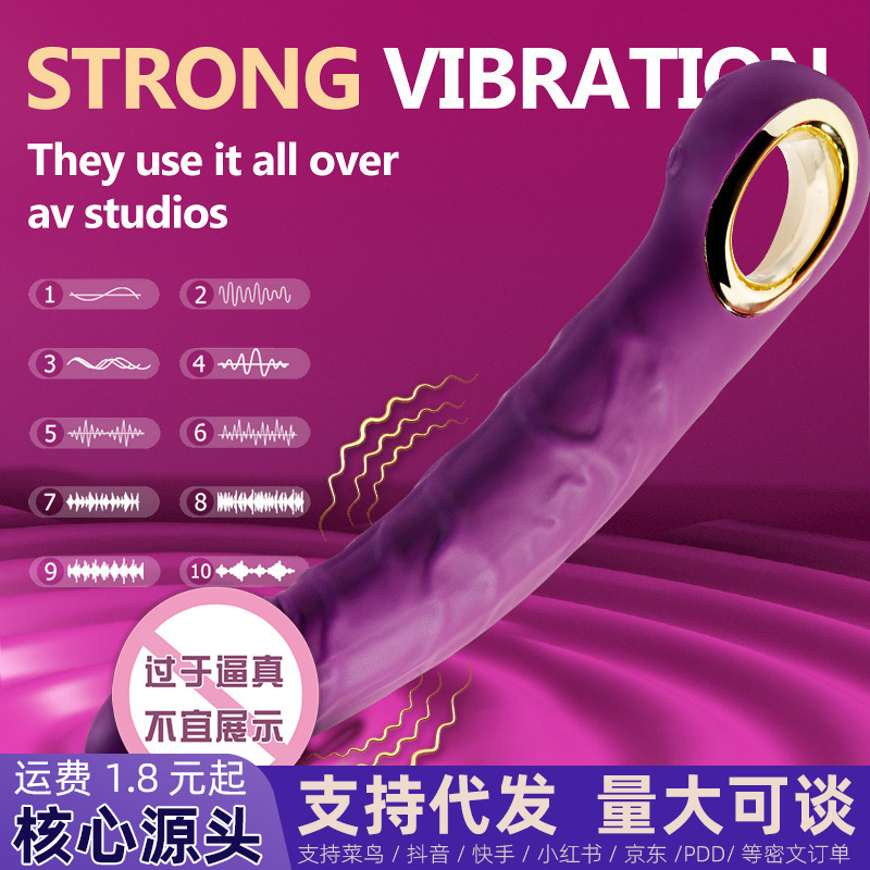 Cross-Border Sex Toys, Artificial Dildo, Electric Silicone Vibrator, Dildo, Female Masturbation Device, Sex Products