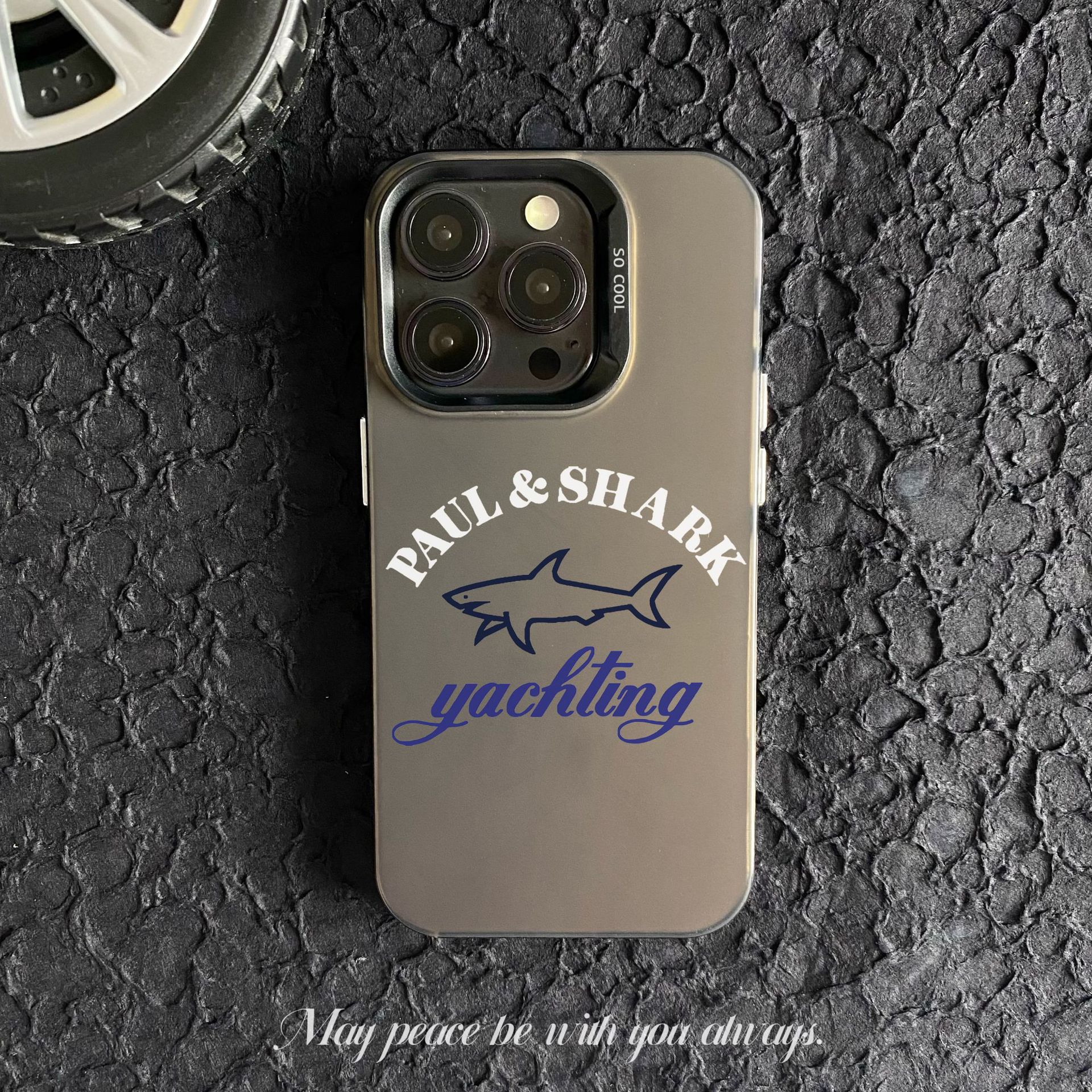 New Cartoon Shark Apple 17 Phone Case iPhone 16 High-End Color Silver 15 Personalized Creative Trendy Brand Protection 14