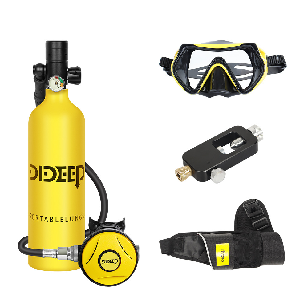 DIDEEP new X4000Pro underwater breathing apparatus diving oxygen cylinder 1L capacity portable diving breathing apparatus QC-foto från 1688 på Qualit.ly