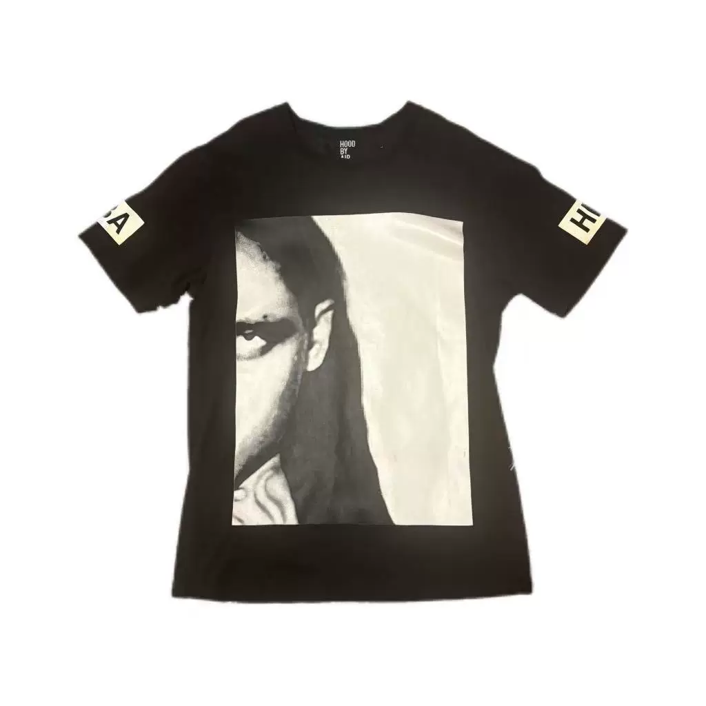 HBA Hood By Air Half Face Printed Short Sleeve Couple T-shirt for Men and Women