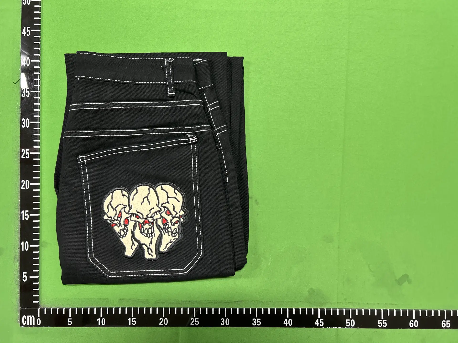JNCO Y2K Loose Jeans Men's Pattern Hip Hop Street Harajuku Men's Wide Leg Pants