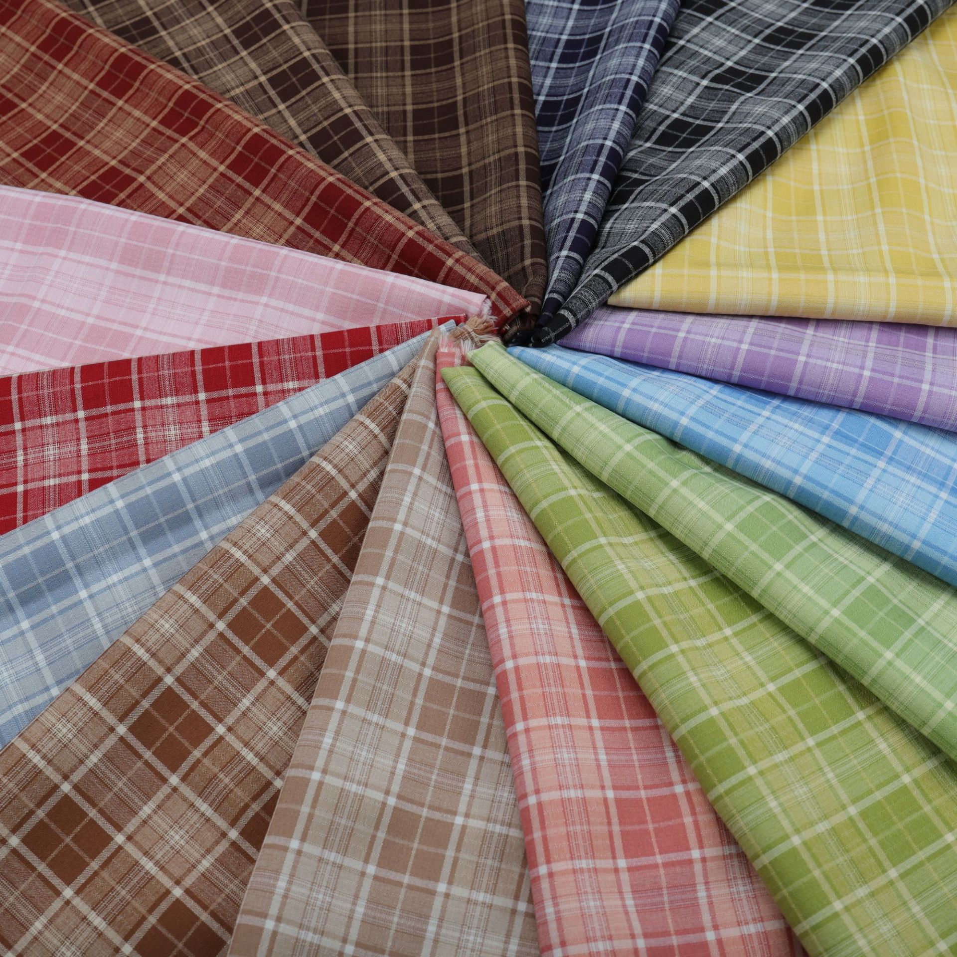 Spring and Summer Skin-friendly Comfortable Soft Plaid Fabric Sling dress Casual Shirt Dopping Wide-leg Pants Fabric