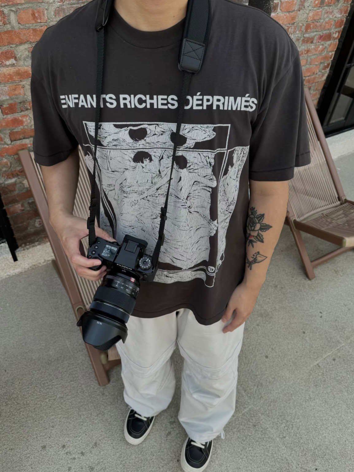 Erd Lownn's Niche Trendy Brand for the Wealthy Second Generation, American-Style Summer Pure Cotton Loose-Fitting Men's Couple Short-Sleeved T-Shirt