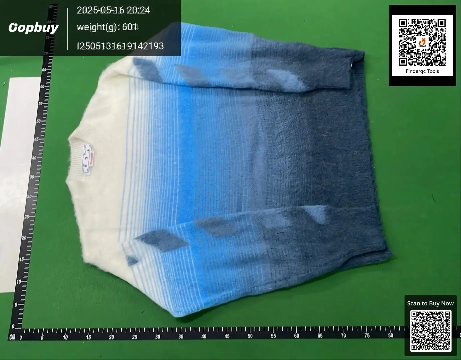 Autumn and winter OFF mohair sweater gradient OW arrow print men's and women's loose sweater top cross border