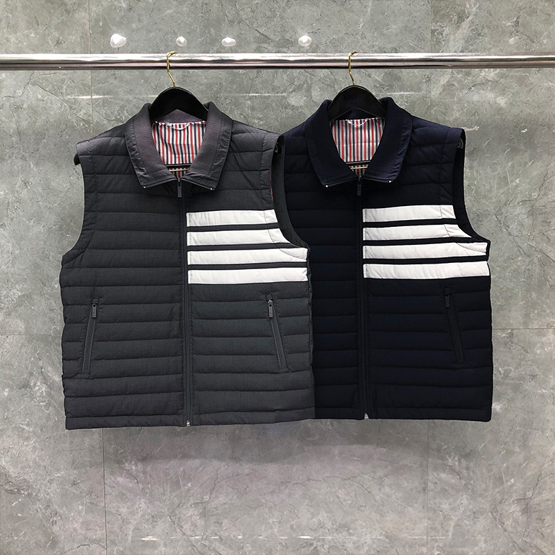 Dongguan brand factory direct sales tb New down vest four-bar stitching sleeveless vest warm thickened coat