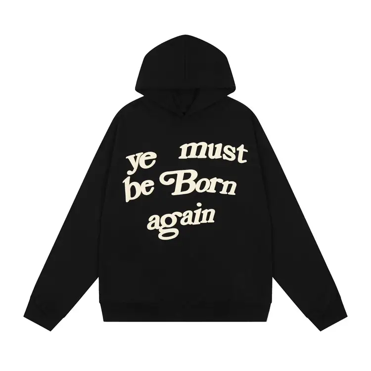 Letter Printed Hooded Fleece Sweatshirt C206
