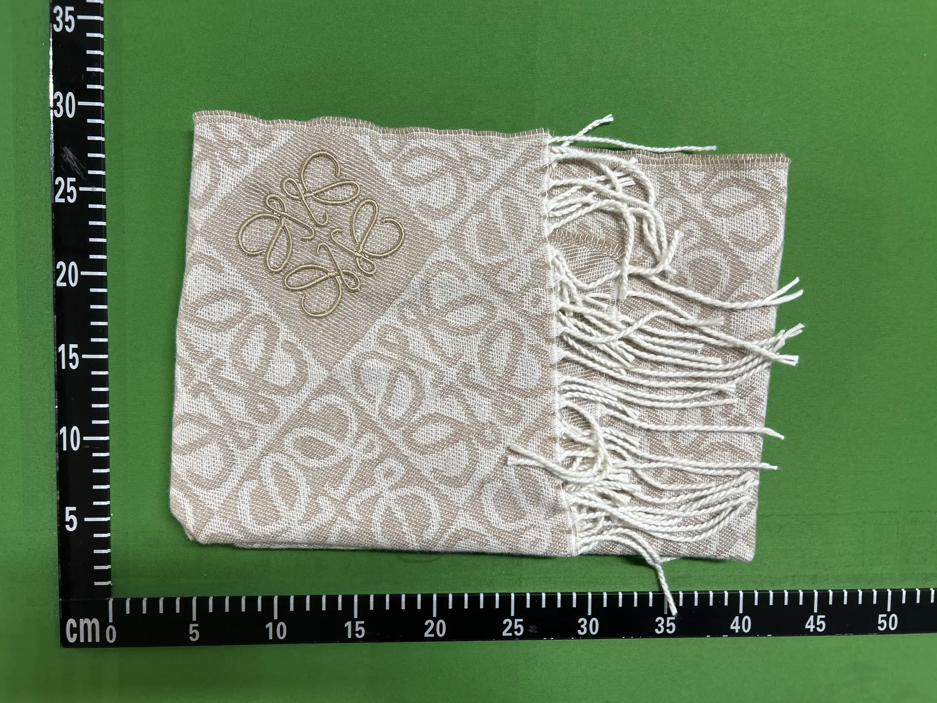 Loewe Anagram Jacquard Scarf Beige