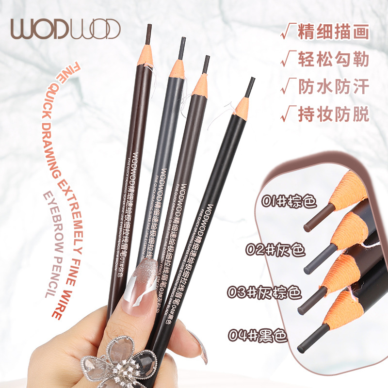 WODWOD Fine Quick Drawing Extremely Fine Drawn Eyebrow Pen Lasting No Decolorization Makeup Artist Professional No Sizzy Cheap Eyebrow Pen