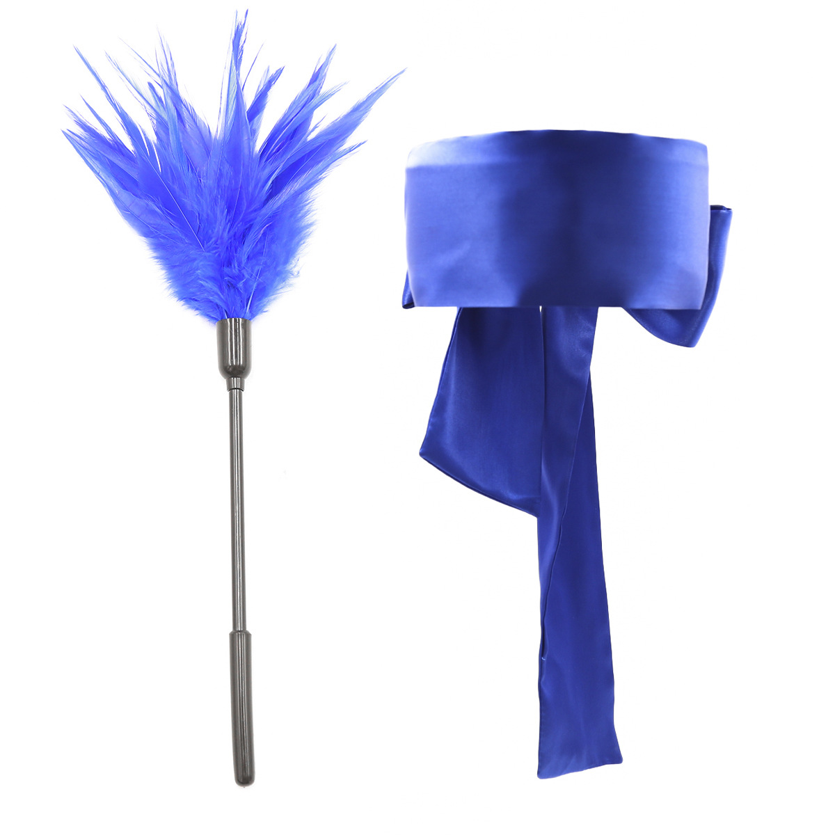 Factory store wholesale sex toys silk eye mask flirting feather feather brush stick suit alternative toys