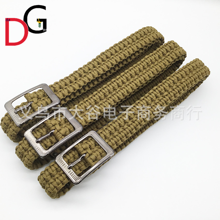 7-Core Paracord Braided Ultra-Wide Outdoor Belt 125cm Adjustable Trouser Belt Rope Universal Shoulder Strap